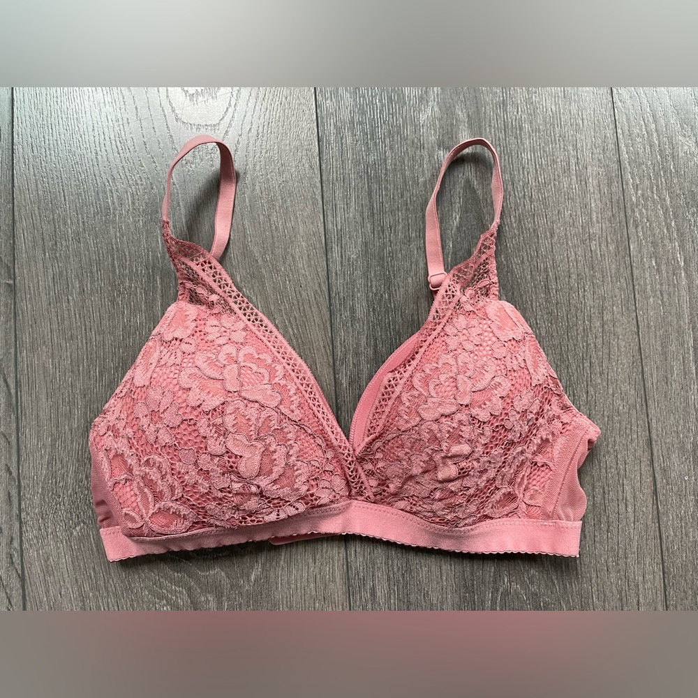 Lace Pink Bralette Knix XS bra underwear lingerie - Picture 3 of 4